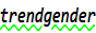 trend gender, green squigly, a placeholder button